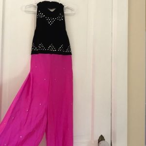 70s halter style costume pants suit